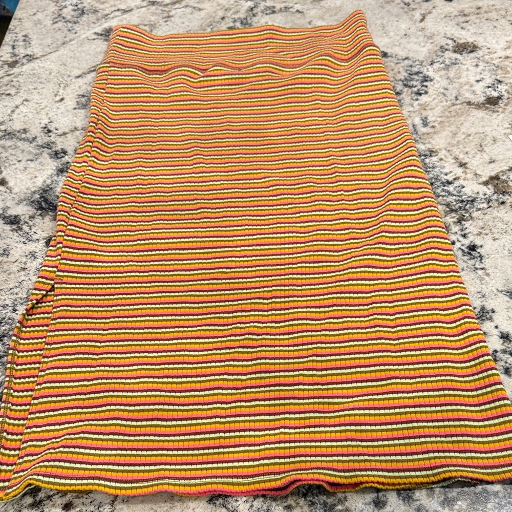 Aerie Vibrant Striped Pencil Skirt